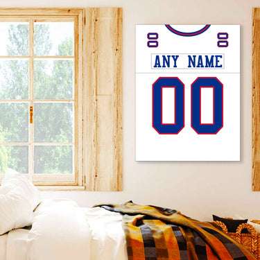 New York Jersey Custom Canvas Print Wall Art for Boy Girl Men Women Football Personalized Canvas Art